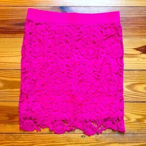 Say What Hot Pink Lace Mini Skirt, NWT